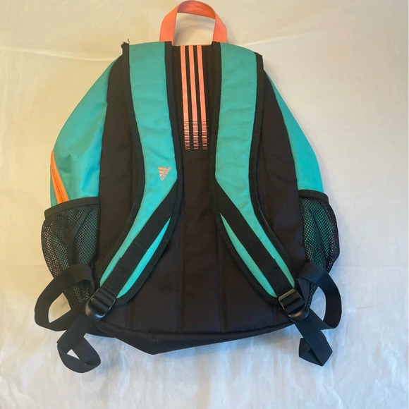 🎒  Retro Style Adidas Backpack - Turquoise and Coral 🎒 - Picture 2 of 8